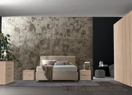 Letto in tessuto imbottitocon testiera Vitalyty Vanity di Colombini Casa