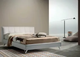 Letto con testiera in tessuto trapuntato Contemporary di Bside