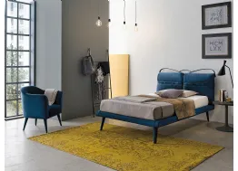 Letto Corfù alla Francese in tessuto con testiera di Target Point