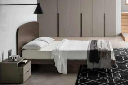 Letto in melaminico con testiera Duran di SantaLucia