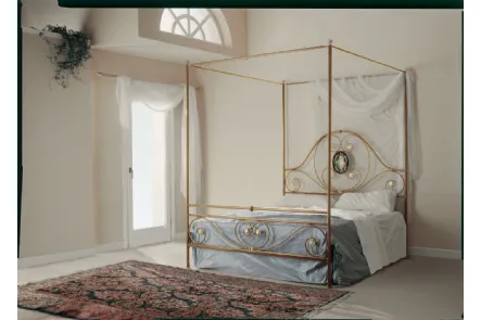 Letto in ferro battuto con testiera e baldacchino Elisabetta di Tonin Casa
