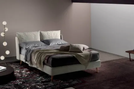 Letto moderno imbottito con testiera Fun double di Bside
