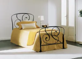 Letto singolo in ferro battuto con testiera Genziana di Bontempi