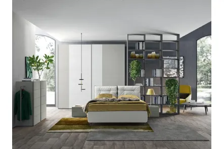 Letto in ecopelle con testiera trapuntata Golf Kiss di Colombini Casa