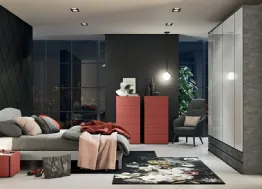 Letto matrimoniale in legno con testiera Golf Leo di Colombini Casa