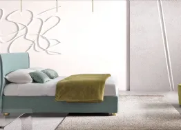 Letto matrimoniale in tessuto con testiera Hesperis di Le Comfort