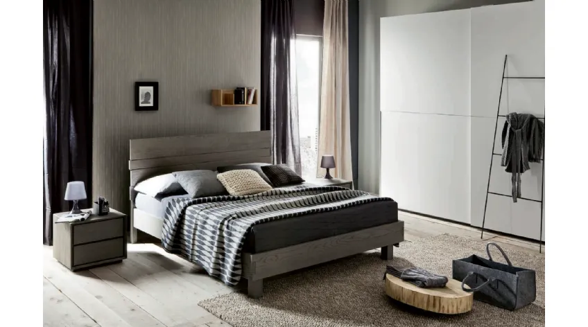 Letto matrimoniale in rovere moderno Kenzo di Alta Corte