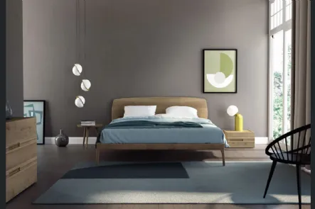 Letto in legno di rovere con testiera Le Fleur di Fratelli Mirandola