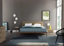 Letto in legno di rovere con testiera Le Fleur di Fratelli Mirandola