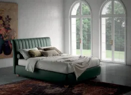 Letto imbottito con testiera trapuntata Novel Style di Bside