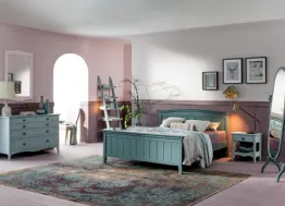 Letto in legno laccato color carta da zucchero Romantic Morfeo di Callesella