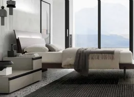 Letto con testiera dal design semplice Lotus di SantaLucia