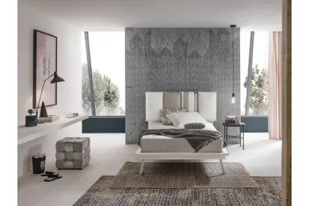 Letto Santorini alla Francese con testiera in tessuto imbottito di Target Point