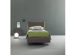 Letto moderno in tessuto con testiera Snap di Bside