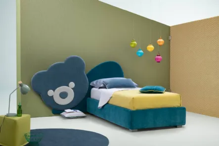 Letto singolo in tessuto per bambini Ted di Bside