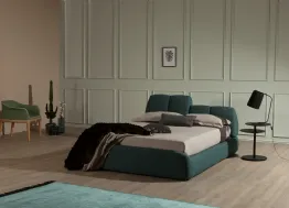 Letto in tessuto imbottito con testiera Tuny di Tonin Casa