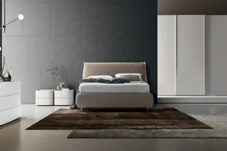 Letto in tessuto con testiera Vitalyty Effige di Colombini Casa