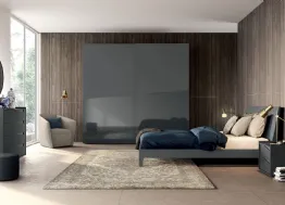 Letto matrimoniale con testiera color Grigio opaco Vitalyty Lancia di Colombini Casa