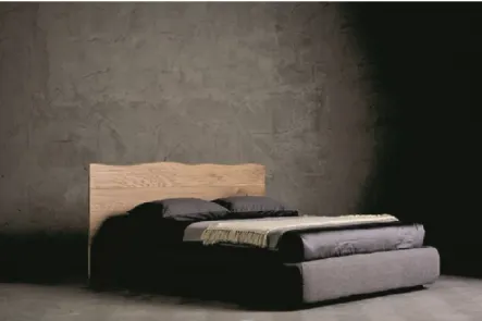 Letto con contenitore e testiera in legno Wood di Alta Corte