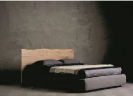 Letto con contenitore e testiera in legno Wood di Alta Corte