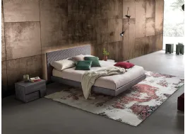 Letto in massello con testiera sospesa retroilluminata Zen Elegance di Devina Nais