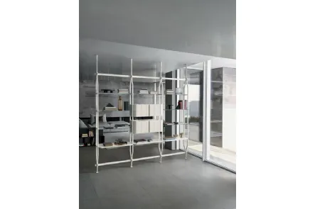 Libreria divisoria in 5 variabili Charlotte a soffitto Bontempi