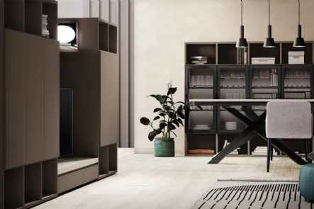 Libreria a muro Golf Infinity I103 in melaminico di Colombini Casa