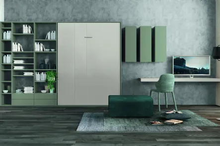 Libreria a muro Golf Infinity L109 in melaminico bicolore di Colombini Casa