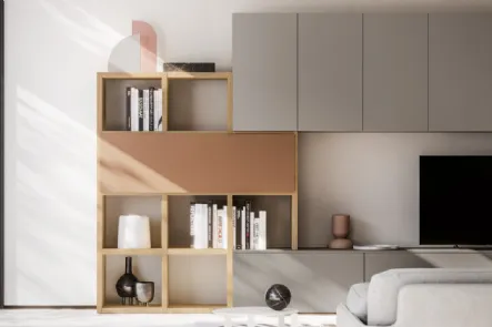 Libreria in laccato opaco GS213 di SantaLucia