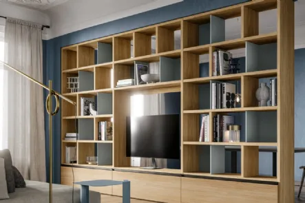 Libreria in legno bifacciale GS215 di SantaLucia