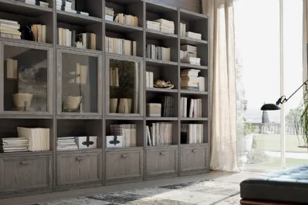 Libreria Iris IR1853 in melaminico Olmo Grigio di Maronese Acf