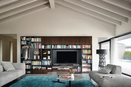 Libreria con vano porta TV Modo M6C61 di Sangiacomo