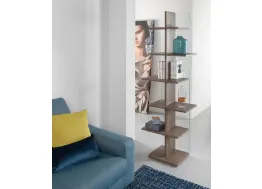 Libreria divisoria in vetro e laminato Step di Pezzani