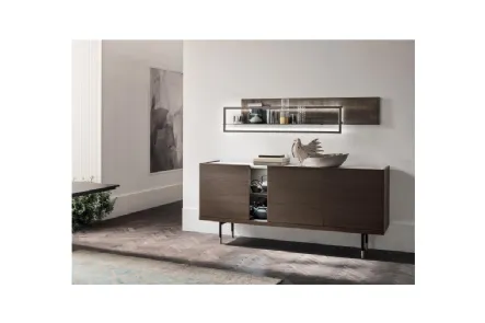 Madia Aura Line AL001 in Rovere Thea e top effetto marmo Calacatta di Maronese Acf