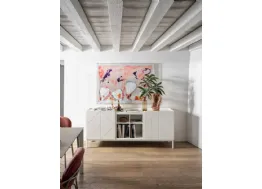 Madia Pica Legno Laccato Decorato di Bontempi