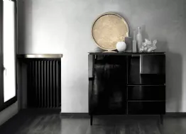 Madia Cosmopolitan in Cristallo laccato Nero di Bontempi