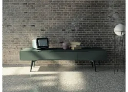 Madia porta tv Dolce Vita 1821 in legno laccato verdone di Fratelli Mirandola