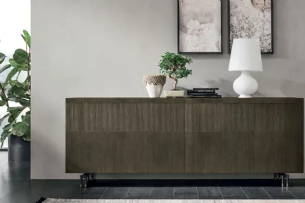 Madia Frame in legno di rovere moka di Tomasella