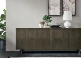 Madia Frame in legno di rovere moka di Tomasella