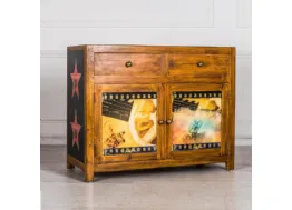 Madia Hollywood 02 in legno massello con stampa di Stones