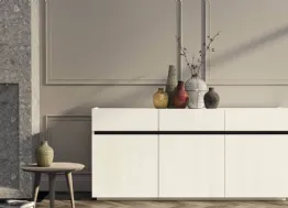 Madia moderna in legno di rovere laccato Teca di Fratelli Mirandola