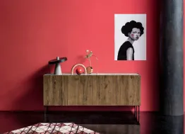 Madia Nantes in legno di Rovere massello con top in vetro di Devina Nais