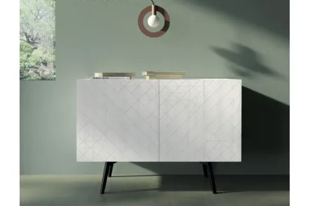 Madia Origami Art 1815 in legno a due ante con lavorazione ad intaglio di Fratelli Mirandola