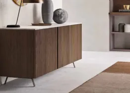 Madia in frassino con base in marmo System Modulo 02 di Orme