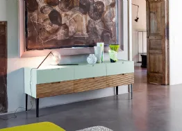 Madia Zero16 Cassetti in legno naturale e laccato di Devina Nais