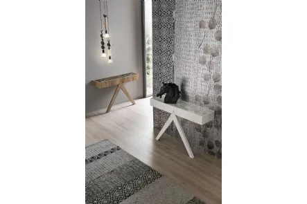 Mobile ingresso consolle Arrow con top in gres porcellanato e struttura in laminato di Target Point