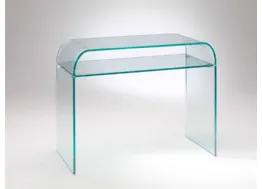 Mobile ingresso in vetro trasparente con mensola Golden Plus di Unico Italia