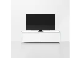 Mobile Porta Tv in laminato con fianchi in vetro temperato Byblos 03 di Pezzani