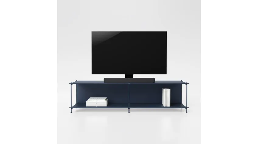 Mobile Porta Tv minimalista in acciao e laminato Musa 02 di Pezzani