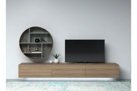 Mobile sospeso Living Zero 16 L33 in Rovere massello di Devina Nais